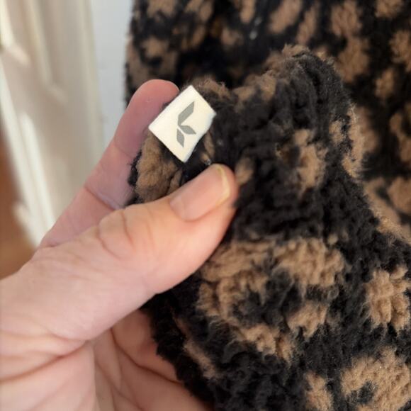 Koolaburra By Ugg Women's Leopard Fleece 1/4 Zip XS Teddy Bear Cozy Warm Winter - Picture 4 of 12